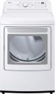 LG - 7.3 Cu. Ft. Ultra Large Rear Control Electric Dryer with Sensor Dry and LoDecibel Quiet Operation - White