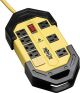 Trip Lite - 8 Outlet Surge Protector, 12' Cord, 150 Joules - Yelow/Black