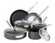 Viking - Hard Anodized Nonstick, 10 Piece Cookware Set - Black