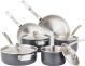 Viking - 5-Ply Hard Stainless 10-Piece Cookware Set - Gray/Stainless Steel