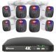 Swann - Home 8-Channel, 8 Camera Indoor/Outdoor Wired 4K UHD 2TB HDD DVR Security Camera, 2-way Audio, Surveillance System - Black