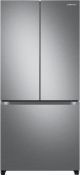 Samsung - 19.5 cu. ft. 3-Door French Door Counter Depth Refrigerator with Wi-Fi - Stainless Steel