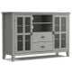 Simpli Home - Artisan SOLID WOOD 53 inch Wide Contemporary TV Media Stand For TVs up to 60 inches - Fog Grey