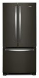 Whirlpool - 22 cu. ft. French Door Refrigerator with Humidity-Controlled Crispers - Black Stainless Steel