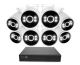 Swann - AdvancedX Wired NVR 4K Security Camera System, 8 CH, 8 PoE Cameras Outdoor, 1TB, Color Night Vision, Motion Detect - White