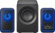 Insignia - 2.1 Bluetoth Computer Speaker System with RGB Lighting and Remote Control (3-Piece) - Black