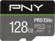 PNY - 128GB PRO Elite Clas 10 U3 V30 A2 microSDXC Flash Memory Card