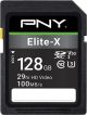 PNY - 128GB Elite-X Clas 10 U3 V30 SDXC Flash Memory Card