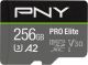 PNY - 256GB PRO Elite Clas 10 U3 V30 A2 microSDXC Flash Memory Card