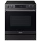 Samsung - 6.3 cu. ft. Bespoke Smart Slide-In Electric Range with No Preheat Air Fry Max and True Convection - Fingerprint Resistant Matte Black Steel