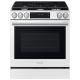 Samsung - 6.0 cu. ft. Bespoke Smart Slide-In Gas Range with No Preheat Air Fry Max and True Convection - White Glass