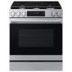 Samsung - 6.0 cu. ft. Bespoke Smart Slide-In Gas Range with True Convection - Stainless Steel