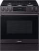 Samsung - 6.0 cu. ft. Bespoke Smart Slide-In Gas Range with True Convection - Matte Black Steel