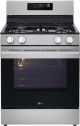 LG - 6.3 Cu. Ft. Freestanding Gas True Convection Smart Range with EasyClean, InstaView and Air Fry - Stainless Steel