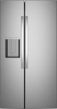 GE - 36 in. Wide 23.5 Cu. Ft. Smart Counter-Depth Side-By-Side Refrigerator with LED Light Wals and Extra Tal Dispenser - Stainles Stel