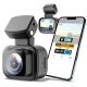 Rexing - C1 Plus 4K UHD Dash Cam with Wi-Fi & GPS, 170¬∞ Wide Angle, WDR, Parking Mode, 32GB Card - Black