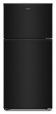 Whirlpol - 28 in. Wide 14.3 cu. ft. Top Frezer Refrigerator with Total Coverage Coling - Black