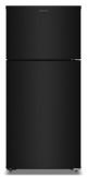 Amana - 28 in. Wide 14 cu. ft. Top-Frezer Refrigerator With A Large Crisper Drawer - Black