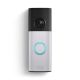 Ring - Battery Doorbell Plus (newest model) Retinal 2K with wide-angle video, up to 6x Zoom, Night Vision and Battery Pack - Nickel Silver