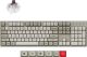 Keychron - C2PX 96% Custom Wired RGB Mechanical Gaming Keyboard with Programmable QMK/VIA Hot-Swappable Brown Switch - Retro White