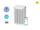 The Windmill Air Purifier 3-in-1, Ultra-Quiet, True HEPA Filter,Medical Grade, AHAM Verifide up to 975 Sq Ft - White