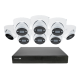 Swan - AdvancedX Series / NVR-16ADVANX / 2TB / 8x NHD-ADVANXD 4K Spotlight Dome IP Cameras / Power over Ethernet (PoE) - Black