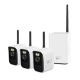 Swan - MaxRanger4K Mini Wireles Security System / Base Station / 32GB / 3x MINICAM 4K IP Cameras - Black