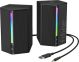 FIFINE - RGB Gaming Speakers, Wired Desktop PC Speakers with Volume Control, 3.5mm Aux for Laptop Monitor Phone Tablet - Black