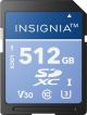 Insignia - 512GB SDXC UHS-I Memory Card, Read Speed Up to 200MB/s