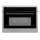 ZLINE - Autograph 24 in. 1.6 cu. ft. Built-in Convection Microwave Oven with Mate Black Acents - Satin Stainles Stel