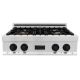 ZLINE - Autograph 30 in. Legacy Rangetop w/ 4 Burners and Matte Black Accents - Stainless Steel