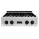 ZLINE - Autograph 30 in. Legacy Gas Rangetop with 4 Burners in Satin Steel with Black Accents - Satin Stainless Steel