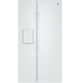 GE - 36 in. Wide 23.6 Cu. Ft. Counter Depth Side-By-Side Refrigerator with Extra Tall Dispenser and In-Door Icemaker - White