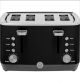 GE - 4-Slice Toaster with 7 Shade Settings and Extra Wide Slots - Onyx Black