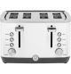GE - 4-Slice Toaster with 7 Shade Settings and Extra Wide Slots - Snow White