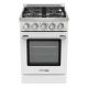 Unique Appliances - Off-Grid 24 in. 4-Burner Waist High Broiler Propane Range in White - White