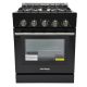 Unique Appliances - Off-Grid 30 in. 4-Burner Waist High Broiler Propane Range in Black - Black