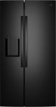 GE - 36 in. Wide 23.6 Cu. Ft. Freestanding Counter-Depth Side-By-Side Refrigerator ith Extra Tall Water and Ice Dispenser - Black
