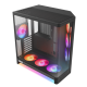NZXT - H6 RGB+ - ATX Dual-Chamber PC Case with Pre-Installed RGB Fans and Control Hub Lite - Black