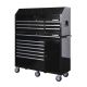 Husky 52 in. 13-Drawer and 1-Door Tool Chest and Rolling Cabinet Set in Black