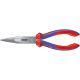 KNIPEX 8 in. Angled Long Nose Pliers with Cutter and Dual-Component Comfort Grips
