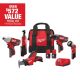 Milwaukee M12 12V Lithium-Ion Cordless Combo Kit (5-Tool) with Two 1.5Ah Batteries, Charger & Tool Bag