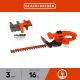 BLACK+DECKER 16 in. 3.0 Amp Corded Dual Action Electric Hedge Trimmer with Saw Blade Tip