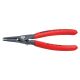 KNIPEX 5-1/2 in. Precision Circlip Snap-Ring Pliers with Limiter-External Straight with Adjustable Opening