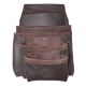 Graintex 5-Pocket Oil Tanned Leather Nail and Tool Pouch in Dark Brown