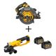 DEWALT FLEXVOLT 60-V7-1/4 in. Cordless Circular Saw(Tool-Only) w/ Bare 20V 4-1/2 - 5 in. Grinder & FLEXVOLT 6Ah Battery(2-Pk)