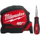 Milwaukee 40 ft. x 1.3 in. W Blade Tape Measure with 11-in-1 Multi-Bit Screwdriver