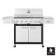 Dyna-Glo 6-Burner Natural Gas Grill in Stainless Steel with TriVantage Multi-Functional Cooking System