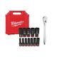 Milwaukee 1/2 in. Drive Ratchet and SHOCKWAVE 1/2 in. Drive SAE Deep Well Impact Socket Set (13-Piece)
