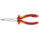 KNIPEX Long Nose 40¬∞ Angled Pliers with Cutter-1000V Insulated-Tethered Attachment, 8